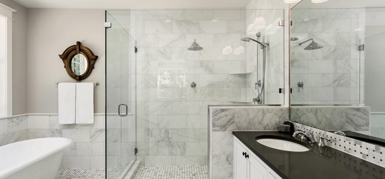 bathroom shower door installation in Merced