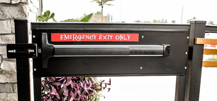 emergency push bar installation in Merced